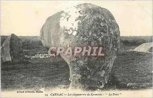 Cartes postales CARNAC - Les alignements de Kermario - La Poire