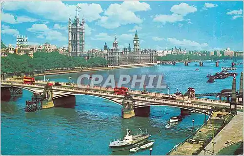 Moderne Karte Lambeth Bridge and Houses of Parliament LONDON
