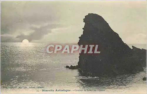 Cartes postales Biarritz Artistique - Coucher du Soleil sur l'Oc�an