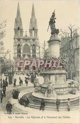 Cartes postales Marseille - Les R�form�s et le Monument des Mobiles