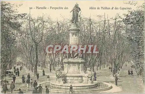 Cartes postales Marseille - Perspectives des All�es de Meilhan et des Capucines