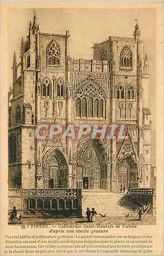 Cartes postales VIENNE - Cath�drale Saint-Maurice de Vienne d'apr�s une vieille gravure
