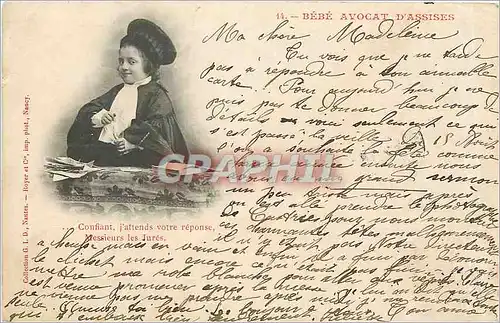 Cartes postales B�b� Avocat d'Assises