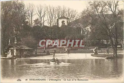 Cartes postales STRASBOURG -L'Orangerie - Le bac et le Restaurant