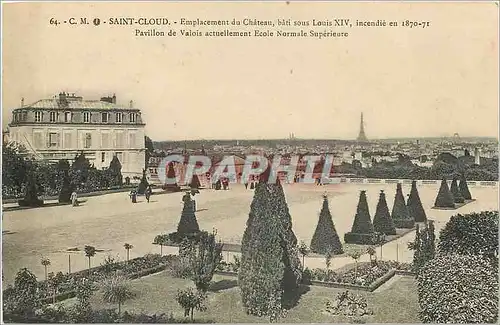 Cartes postales SAINT-CLOUD - Emplacement du Ch�teau  bati sous Louis XIV  incendi� en 1870-71. Pavillon de Valo