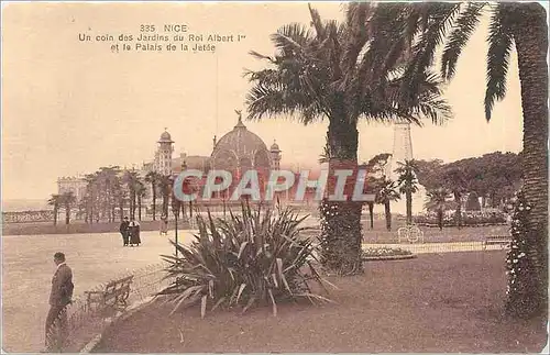 Ansichtskarte AK NICE - Un coin des Jardins du Roi Albert 1er et le Palais de la Jet�e