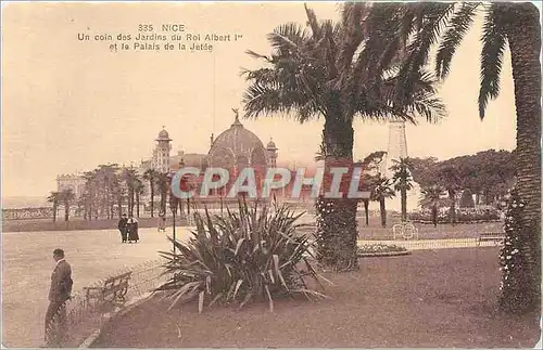 Cartes postales NICE - Un coin des Jardins du Roi Albert 1er et le Palais de la Jet�e