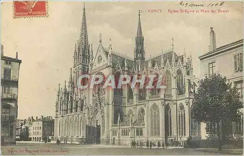 Ansichtskarte AK NANCY- Eglise St-Euvre et Place des Dames