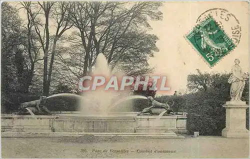 Cartes postales Parc de Versaille - Combat d'animaux