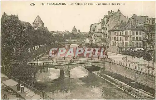 Cartes postales STRASBOURG 6 Les Quais de l'III - Panorama des Ponts