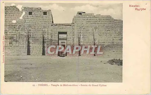 Ansichtskarte AK THEBES - Temple de M�dinet-Abou - Entr�e du Grand Pylone