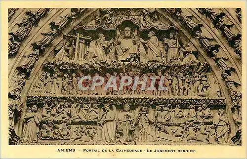 Cartes postales AMIENS - Portail de la Cath�drale - Le jugement dernier