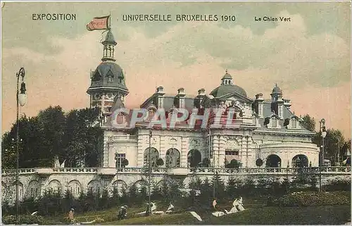 Cartes postales EXPOSITION UNIVERSELLE BRUXELLES 1910 Le Chien Vert