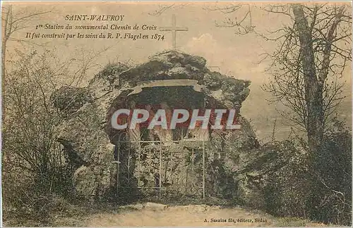 Cartes postales SAINT-WALFROY 1ere Station du monumental Chemin de Croix