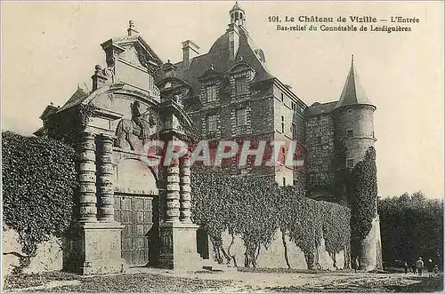 Cartes postales Le ch�teau de Vizille - L'Entr�e bas-relief du Conn�table de Lessdigui�res