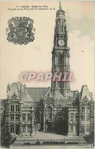 Cartes postales Arras - Hotel de Ville Fa�ade de la Place de la Vaquerie