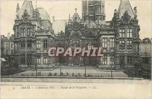 Cartes postales ARRAS - L'Hotel de Ville - Fa�ade de la Vaquerie