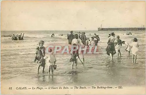 Ansichtskarte AK Calais la Plage l'Heure du Bain