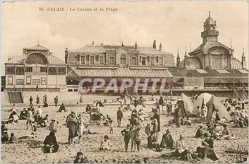 Ansichtskarte AK Calais le Casino et la Plage