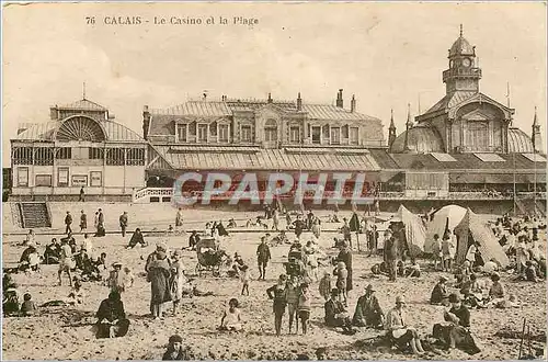Cartes postales Calais le Casino et la Plage