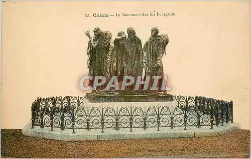 Cartes postales Calais le Monument des Six Bourgeois