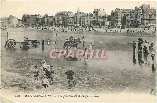 Cartes postales Malo les Bains vue generale de la Plage