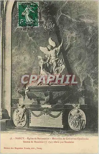 Cartes postales Nancy Eglise de Bonsecours Mausolee de Catherine Opalinska femme de Stanislas 1747 eleve par Sta