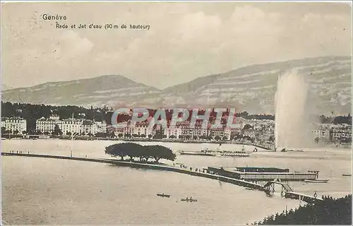 Cartes postales Geneve Rade et Jet d'eau