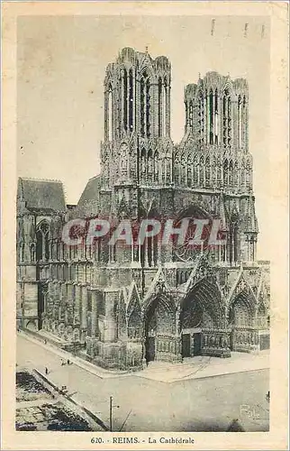 Cartes postales Reims la Cathedrale