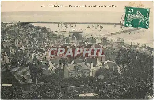 Ansichtskarte AK Le Havre Panorama et la nouvelle entree du Port