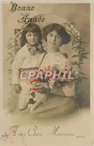 Cartes postales Bonne Annee  Femme Enfant