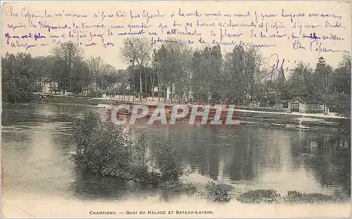 Cartes postales Champigny Quai du Halage et Bateau Lavoir