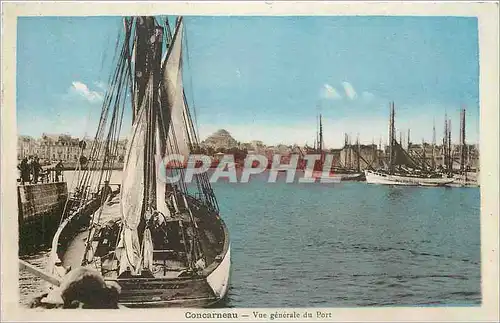 Cartes postales Concarneau vue generale du Port Bateaux