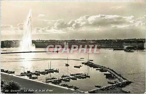 Cartes postales Geneve la Rade et le Jet d'eau