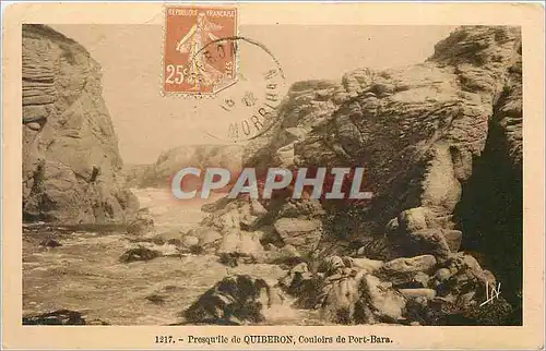 Cartes postales Presqu'ile de Quiberon Couloirs de Port Bara
