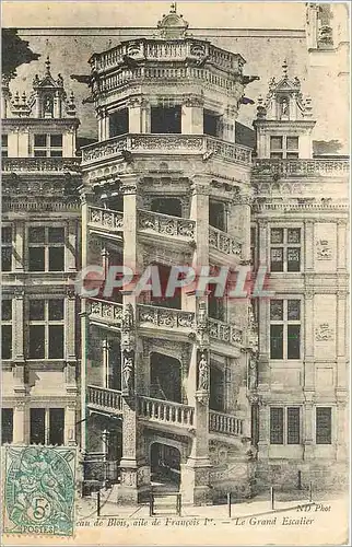 Cartes postales Chateau de Blois Aile de Francois 1er le Grand Escalier