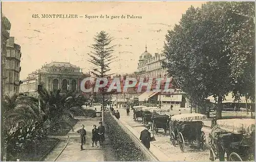 Cartes postales Montpellier Square de la gare de Palavas