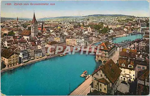 Cartes postales Zurich vom Grossmunster aus