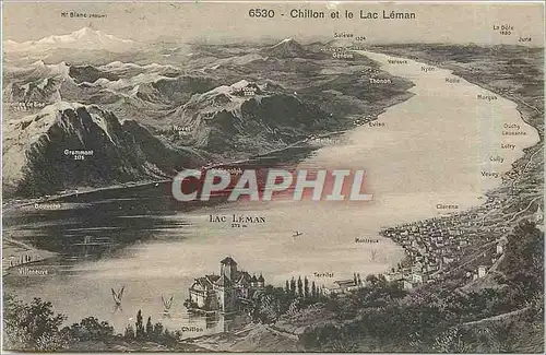 Cartes postales Chillon et le Lac Leman