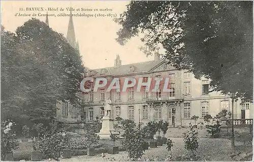 Cartes postales Bayeux Hotel de Ville et Statue en Marbre