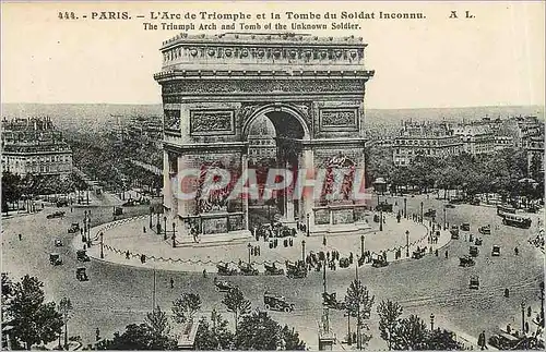 Ansichtskarte AK Paris l'Arc de Triomphe et la Tombe du Soldat Inconnu