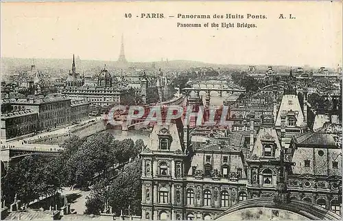 Cartes postales Paris Panorama des huits Ponts