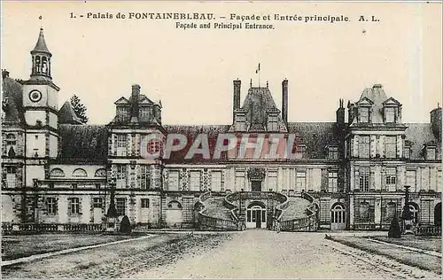 Ansichtskarte AK Palais de Fontainebleau Facade et Entree principale