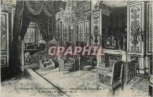 Ansichtskarte AK Palais de Fontainebleau Chambre de Napoleon Ier