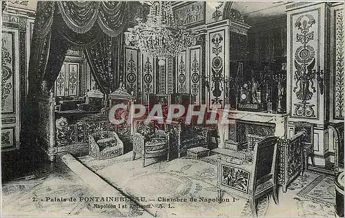 Cartes postales Palais de Fontainebleau Chambre de Napoleon Ier