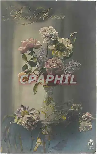 Cartes postales Bonne Annee Fleurs