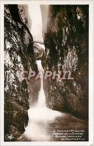 Ansichtskarte AK Servoz Hte Savoie Gorges de la Diosaz Gorge Obscure du Soufflet