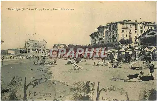 Cartes postales Hendaye B P Plage Casino Hotel Eskualduna