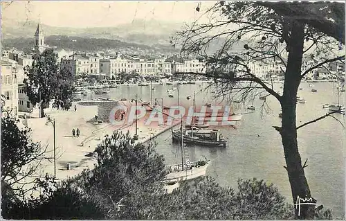 Moderne Karte La Cote d'Azur Sanary Var vue generale Bateaux