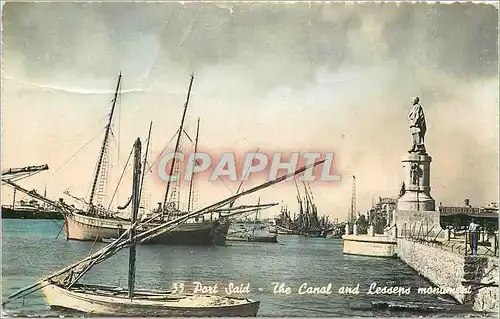Cartes postales Port Said the Canal and Cesseps monumentA